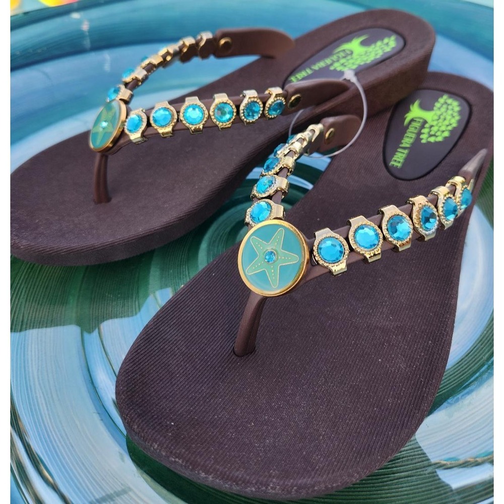 Beautiful Crystal Flip‎ Flops Sandals "Kelsey"  SUPER COMFY Size 7